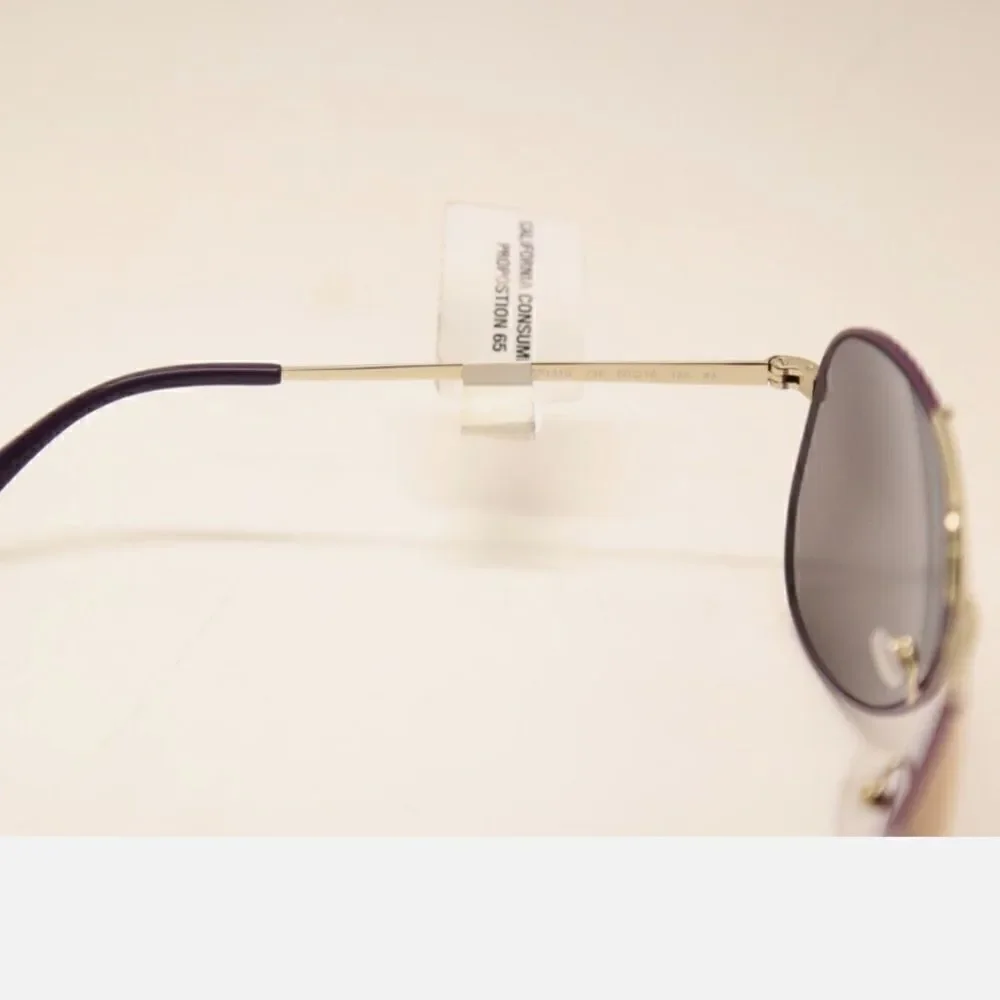Salvatore Ferragamo Aviator Sunglasses Sf131s 736 Light Gold/purple 60mm…